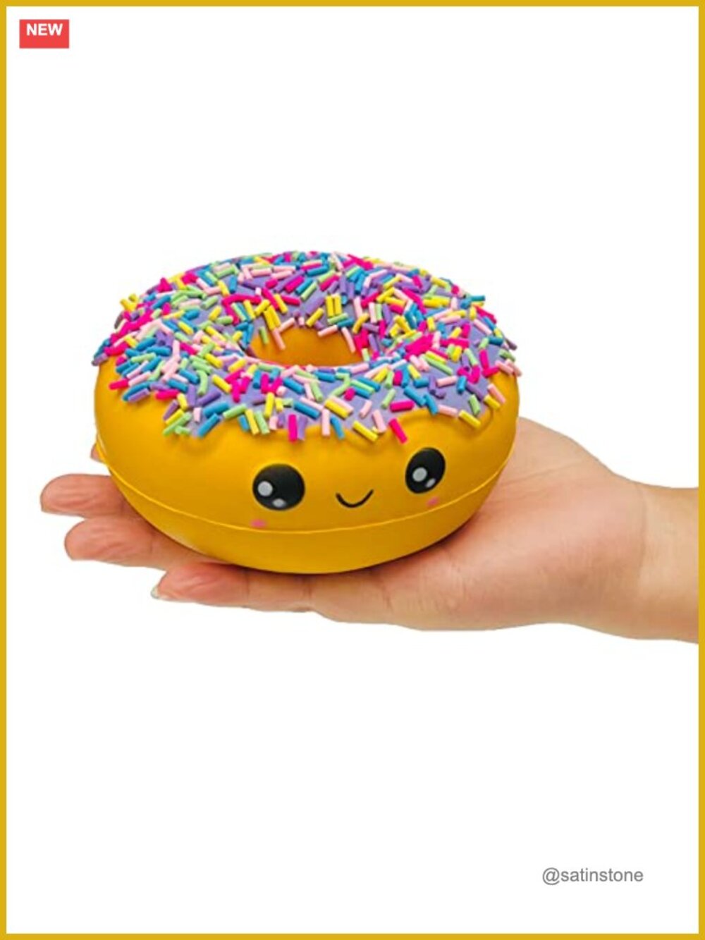 Rainbow Donut Squishy Toy Slow Rising Stress Relief Fun Cute Gift